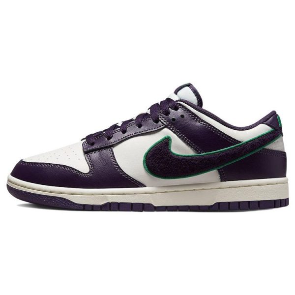 Nike Dunk Low Chenille Swoosh Grand Purple White Sail Neptune-Green (DQ7683-10041)