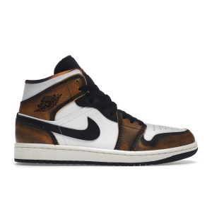 Air Jordan 1 Mid SE Wear-Away -   Taxi Black White Sail (DQ8417-07144)