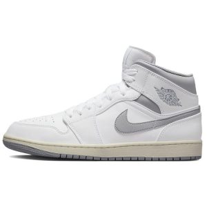 Air Jordan 1 Mid Neutral Grey   White Stealth (554724-13545)