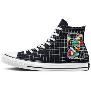 Converse Chuck Taylor All Star High Color Grid Black Vintage-White Multi A (03782C35)