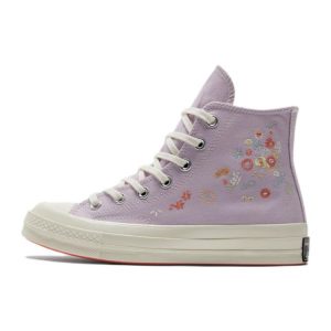 Converse Chuck 70 High Embroidered Floral Print -   -    Egret A (01584C35)