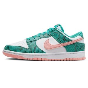 Nike Dunk Low Washed Teal Snakeskin White Bleached Coral Black (DR8577-30041)
