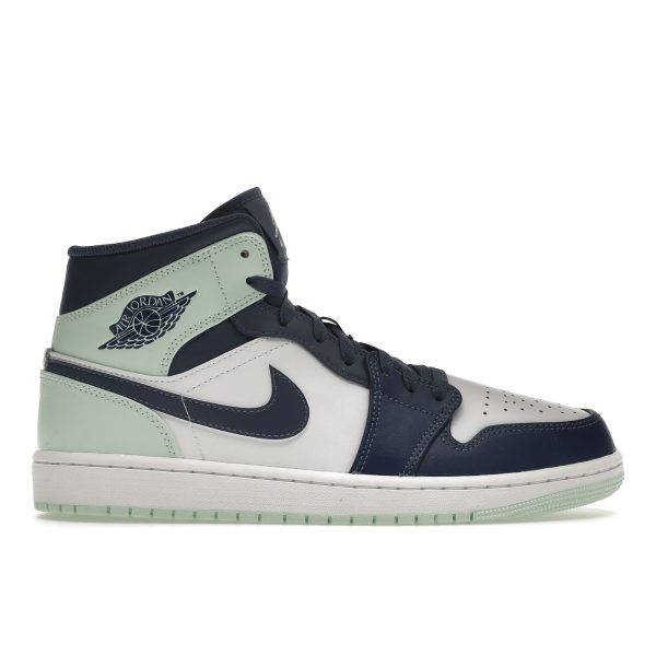 Air Jordan 1 Mid Blue Mint Mystic-Navy Mint-Foam White (554724-41342)