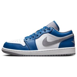 Air Jordan 1 Low True Blue Cement Cement-Grey White (553558-41244)