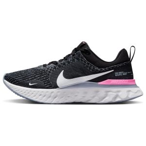 Nike React Infinity Run Flyknit 3 Black Football Grey Pink (DZ3014-00144)