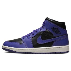 Air Jordan 1 Mid Dark Concord Purple Black Sail (BQ6472-05136)