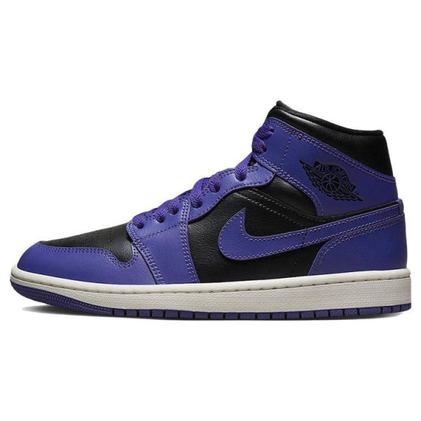 Air Jordan 1 Mid Dark Concord Purple Black Sail (BQ6472-05136)