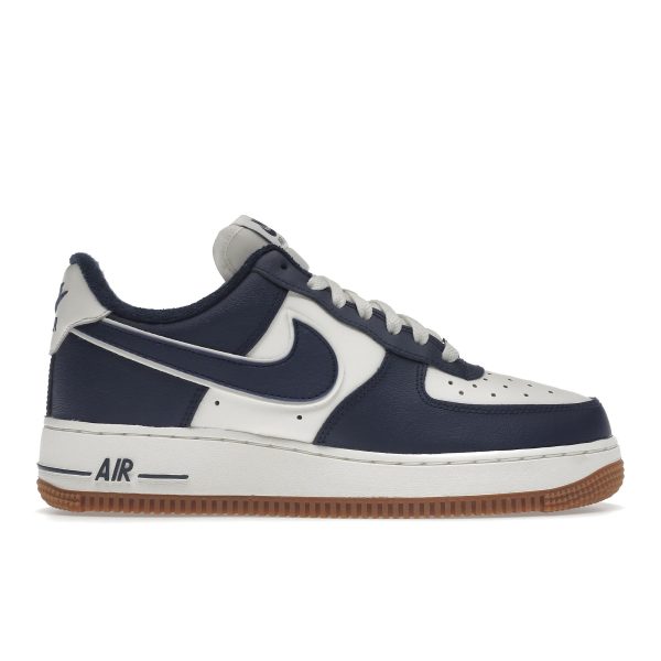 Nike Air Force 1 07 LV8 College Pack    Midnight Navy Blue Sail Medium-Gum-Brown (DQ7659-10142)
