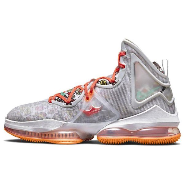 Nike LeBron 19 Fast Food Grey Grey-Fog Total-Orange (DC9339-00141)