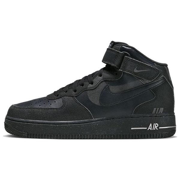 Nike Air Force 1 Mid 07 Halloween  Midnight Black Off-Noir Light-Smoke-Grey (DQ7666-00142)