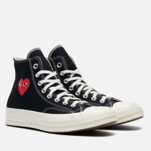 кеды Converse x Comme des Garcons Play Chuck 70 Single Heart Hi (A08801C) черного цвета